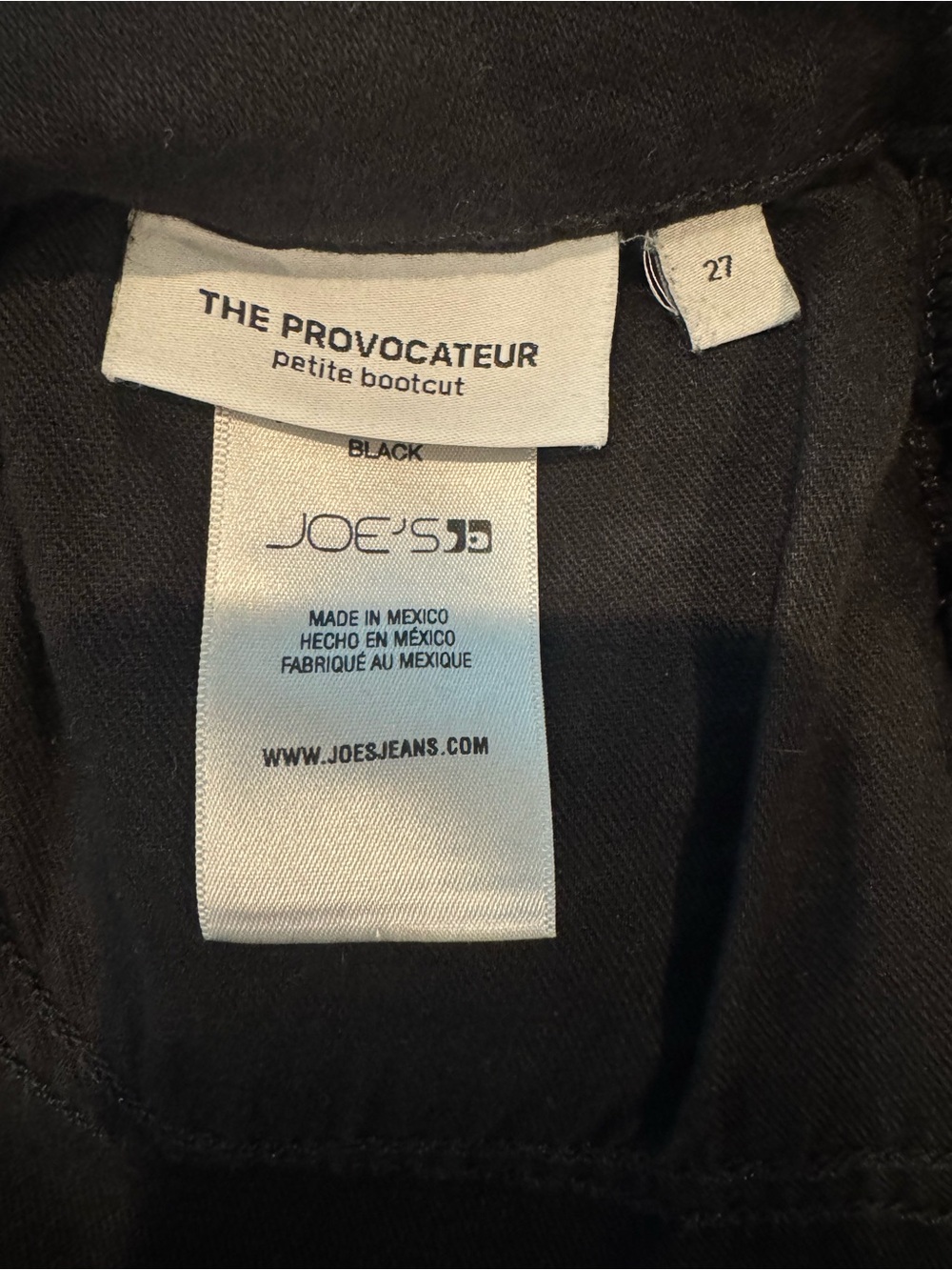 Joe's Jeans Black Petite Bootcut Pants - The Provocateur